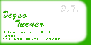 dezso turner business card